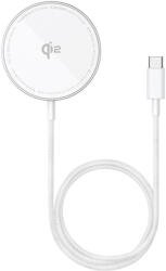 Baseus Incarcator de retea Incarcator fara Fir cu Stand 15W, Type-C- Baseus Simple Mini4 Air (P10278200S11-00) - Frost Silver (P10278200S11-00)