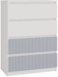 Nidilio MIX M4 ARTEO Komód - 70 x 97 x 40 cm, Fehér/Kék