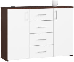 AKORD K45 Wenge-Fehér Komód Laminált ABS-szegéllyel