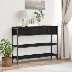 vidaXL Конзолна маса Черния дъб 100 x 25 x 75 см Инженерна дървесина (863513)