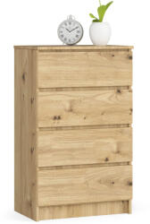 AKORD CLP Artisan Tölgy Komód 4 Fiókos Matt - fizz - 37 709 Ft