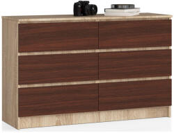 AKORD CLP 6-Fiókos Komód Sonoma Tölgy/Wenge Laminált - fizz - 54 659 Ft
