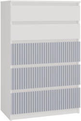 Nidilio MIX M5 ARTEO Komód - 109, 70 x 109.5 x 40 cm, Fehér/Kék