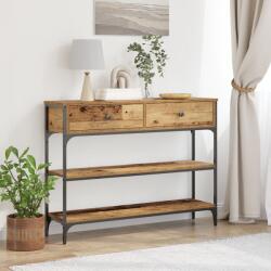 vidaXL Конзолна маса Старо дърво 100 x 25 x 75 см Инженерна дървесина (863511)