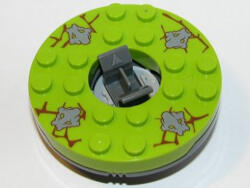 LEGO® Alkatrészek (Pick a Brick) Lime 6 x 6 x 1 1/3 kerek talp tetővel (Ninjago) 4612287 (4612287)