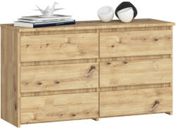 AKORD CL100 Artisan Tölgy 6-Fiókos Komód