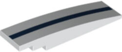LEGO® Alkatrészek (Pick a Brick) Fehér lejtő ívelt 8 x 2 kék csíkkal 6258674 (6258674)