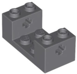 LEGO® Alkatrészek (Pick a Brick) Sötét kékesszürke 2x6 módosított elem két oldalt keresztlyukkal 6335115 (6335115)