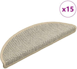 vidaXL 15 db szizálhatású világoszöld öntapadó lépcsőszőnyeg 56x17x3cm (VD326863)