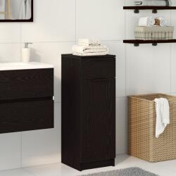 vidaXL Шкаф за баня Черен дъб 32 х 34 х 90 см Инженерна дървесина (863419)