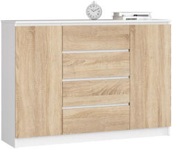 AKORD CLP K140 Komód Laminált Fehér-Sonoma Tölgy