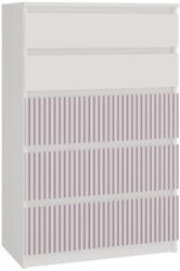 Nidilio MIX M5 ARTEO Komód - 109, 70 x 109.5 x 40 cm, Fehér/Rózsaszín