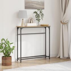 vidaXL Конзолна маса Дъб 75 x 19, 5 x 75 см Инженерна дървесина (863504)
