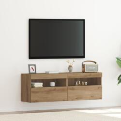 vidaXL TV стенен шкаф 2 бр. дъб артизан Инженерна дървесина (862209)