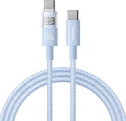 Baseus Cablu de Date cu Afisaj Digital, Type-C la Type-C, 100W, 1m - Display 2 (P10382702311-00) - Galaxy Blue (P10382702311-00) - pcone