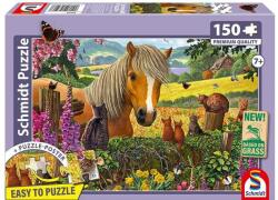 Schmidt Spiele 56526 - A Lovely Visit to the Horse Paddock - 150 db-os puzzle (56526)