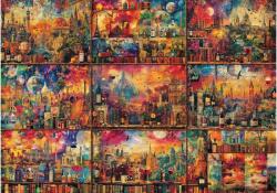 Schmidt Spiele 59745 - Traveling with Books and Wine - 2000 db-os puzzle (59745)