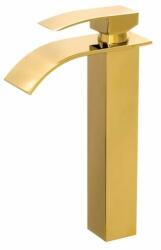 Gamma Elva - Magasított Mosdó Csaptelep - Vízesés vízsugarú, Arany (BEAUW-GD)