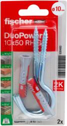 Fischer DuoPower kétkomponensű nylon dübel 10 x 50 RH G K - körkampóval, bliszteres, 2 db/csomag (535483)