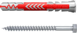 Fischer DuoPower kétkomponensű nylon dübel 10 x 80 S LD - szerkezetépítő csavarral, 10 db/csomag (538257)
