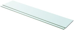 vidaXL 2 db átlátszó üveg paneles polc 100 x 20 cm (3051584)