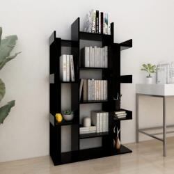 vidaXL fekete szerelt fa könyvszekrény 86 x 25, 5 x 140 cm (808901)