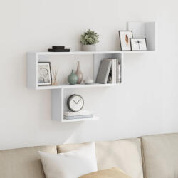 vidaXL fehér szerelt fa fali polc 100 x 15 x 70 cm (853191) - valora