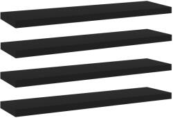 vidaXL 4 db fekete szerelt fa könyvespolc 40 x 10 x 1, 5 cm (805124) - valora