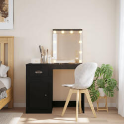 vidaXL fekete fésülködőasztal LED-lámpákkal 130 x 50 x 132, 5 cm (834971) - valora
