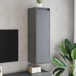 vidaXL 2 db szürke tömör fenyőfa faliszekrény 30 x 30 x 100 cm (813510)