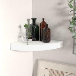 vidaXL fehér MDF lebegő sarokpolc 25 x 25 x 3, 8 cm (323895)