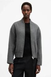 AllSaints bomber dzseki gyapjú keverékből HACKNEY szürke, átmeneti, W012OB - szürke M