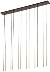 TK Lighting Piano 12xG9 fekete/arany függeszték TK Lighting (ELM 10119)