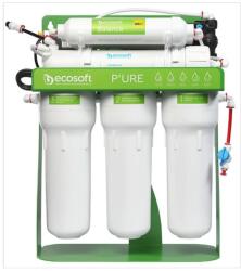 Ecosoft PURE Balance tartályos fordított ozmózisos víztisztító nyomásfokozó szivattyúval, speciális magas ásványi anyag tartalmú visszasózóval (elérhető 60-80mg/l ásványi anyag tartalom) (E-MO675MBALPSECO)