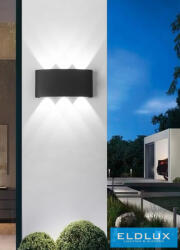 ELDLUX fali lámpa LED 16w 1300lm 6500k IP65 169×80×40mm fekete (ES68-NF) - moretti