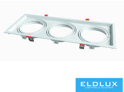 ELDLUX Süllyesztett spot keret 3*AR111 fehér 475x175mm / kivágás 460x160mm (P-AR111-B3) - moretti