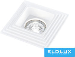ELDLUX Gipsz süllyesztett spot lámpatest 1xGU10 124x124x52mm IP20 fehér (GS-16) - moretti
