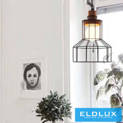 ELDLUX INKJET függeszték E27 fekete (HLH-25553-1SS) - moretti