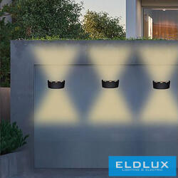 ELDLUX fali lámpa LED 6*3w 1650lm 3000k IP65 175×90×40mm fekete (ES64-NC) - moretti