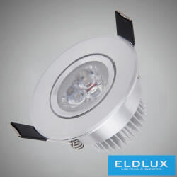 ELDLUX mini spot lámpatest 3w 2700k 270lm 30° IP20 ∅68×32mm ezüst (P-55-C) - moretti