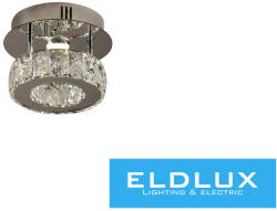 ELDLUX Kristály üveg mennyezeti lámpa 9w 720lm CCT IP20 D200x150mm Króm (C89186-1-1) - moretti