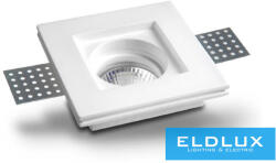 ELDLUX Gipsz süllyesztett spot lámpatest 1xGU10 100x100x30mm IP20 fehér (GS-03) - moretti