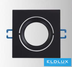 ELDLUX Süllyesztett spot lámpatest 1xMR16 fekete 82x82x20mm/∅75mm (P20-N) - moretti