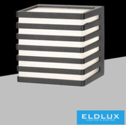 ELDLUX kürtéri fali lámpa 10w 1000lm 3000k IP54 fekete 110x100x110mm 3év (B110-NC)