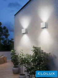ELDLUX fali lámpa LED 12w 1000lm 6500k IP55 100×100×100mm szürke (ES46-GF)