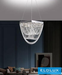UNIVERSO Kristály üveg csillár 35w 2800lm 6500k 220° IP20 Króm 450x450x1200mm (B74-F) - moretti