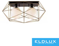 ELDLUX ELDGEOX mennyezeti lámpa fekete/arany E27×2 (HLC-25697-2) - moretti