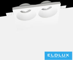 ELDLUX Gipsz süllyesztett spot lámpatest 2xGU10 215x120x45mm IP20 fehér (GS-23) - moretti