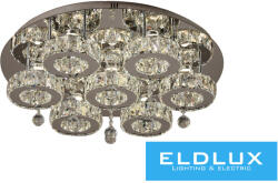 ELDLUX Kristály üveg mennyezeti lámpa 63w 5040lm CCT. T IP20 D700x215mm Króm (C89186-7-7)
