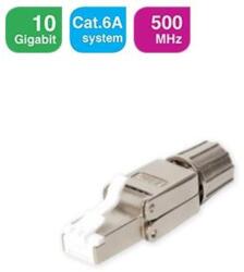 KELine KE-FFT45-C6AS Szerszám nélkül szerelhető RJ45/s dugó, közvetlenül szerelhető Cat. 7A, Cat. 7, Cat. 6A kábelekre (KE-FFT45-C6AS)